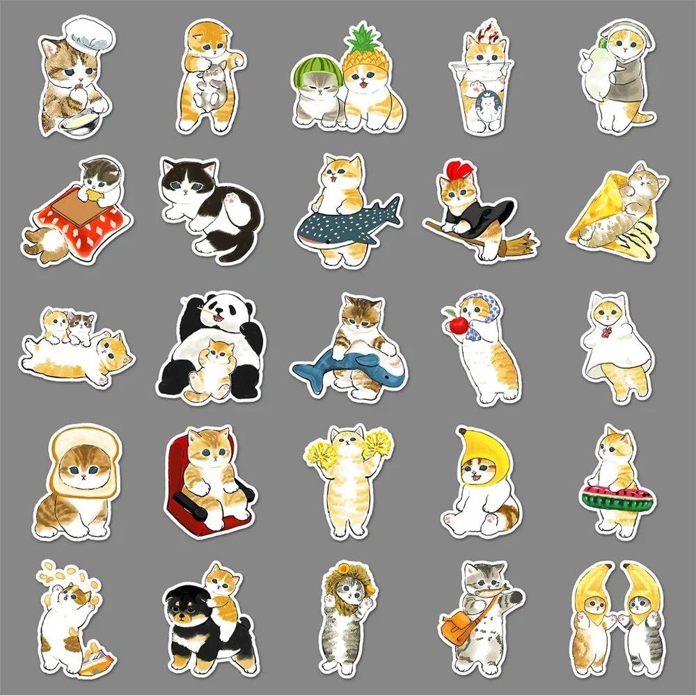 Charming Cat Sticker Collection - Multicolor
